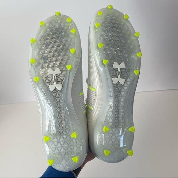 Under Armour Men's Highlight MC White/Silver Football Cleats Size 11 NWOB - Picture 12 of 13